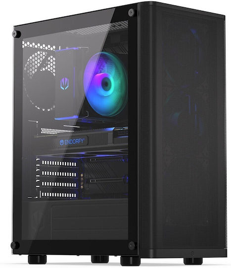Endorfy Ventum 200 Air Gaming Midi Tower Κουτί Υπολογιστή με Πλαϊνό Παράθυρο Μαύρο - Image 1