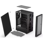 Endorfy Ventum 200 Solid Gaming Midi Tower Κουτί Υπολογιστή με Πλαϊνό Παράθυρο Μαύρο - Image 3