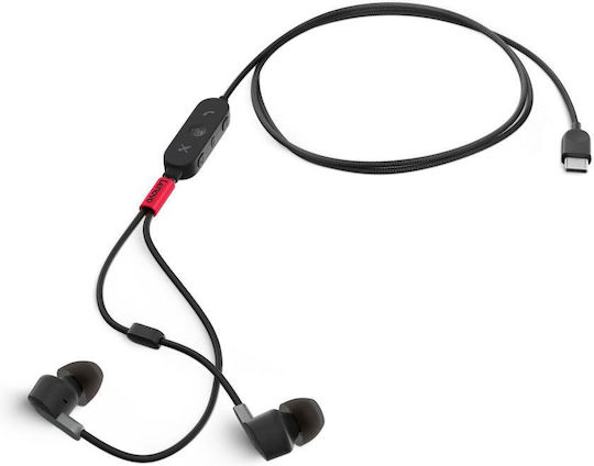 Lenovo Go In-ear Handsfree με Βύσμα USB-C Μαύρο - Image 1