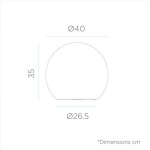 NewGarden Επιτραπέζιo Φωτιστικό Εξωτερικού Χώρου IP65 για Ντουί E27 Λευκό - Image 3