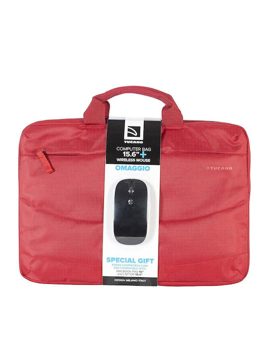 Tucano Idea Bundle with Mouse Τσάντα Ώμου / Χειρός για Laptop 16" σε Κόκκινο χρώμα - Image 1