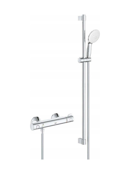 Grohe Σετ Μίκτης & Κεφαλή Ντουζ Εντοιχισμού για Ντουζιέρα Ασημί - Image 1