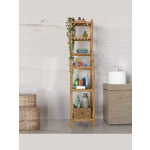 Ξύλινη Ραφιέρα Μπάνιου & Κουζίνας 5 Ράφια – Μασίφ Πεύκο - Image 2