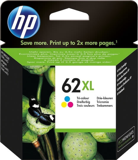 HP 62XL Γνήσιο Μελάνι Εκτυπωτή InkJet Πολλαπλό (Color) (C2P07AE) - Image 1