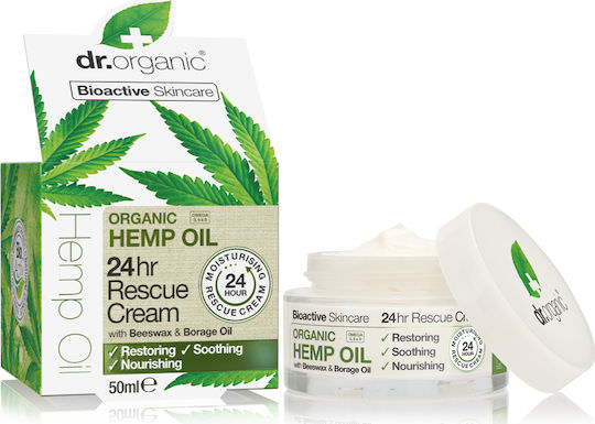 Dr.Organic Hemp Oil 24ωρη Ενυδατική Κρέμα Προσώπου Ημέρας με Κάνναβη 50ml - Image 1