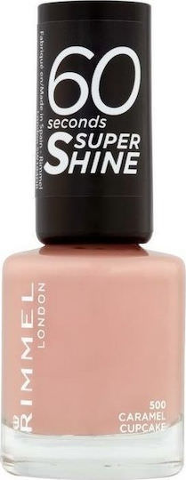 Rimmel 60 Seconds Super Shine Nail Polish Gloss Βερνίκι Νυχιών Μακράς Διαρκείας Quick Dry Μπεζ 8ml - Image 1