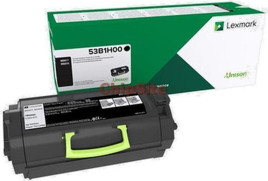 Lexmark MS817/MS818 Γνήσιο Toner Laser Εκτυπωτή Μαύρο High Yield Return Program 25000 Σελίδων (53B2H00) - Image 1