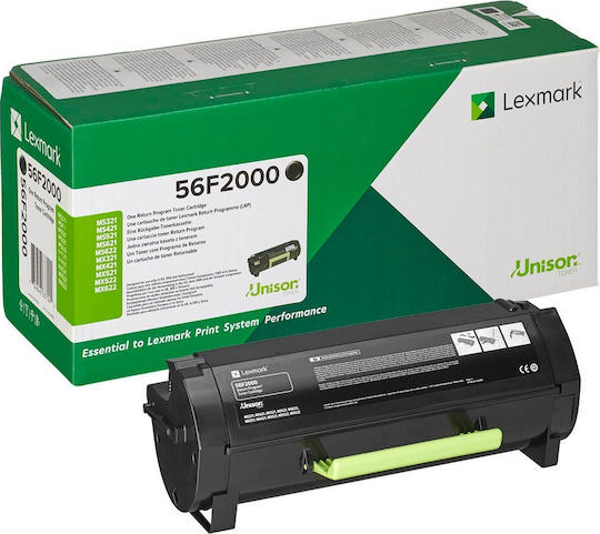 Lexmark 56F2000 Γνήσιο Toner Laser Εκτυπωτή Μαύρο Return Program 6000 Σελίδων - Image 1