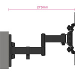 Intronics EW1522 Βάση Τηλεόρασης Τοίχου με Βραχίονα έως 42" και 20kg - Image 3