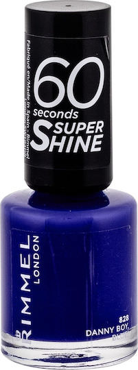 Rimmel 60 Seconds Super Shine Polish Gloss Βερνίκι Νυχιών Quick Dry Μπλε 8ml - Image 1