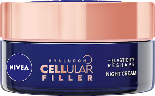 Nivea Cellular Hyaluron Filler +Elasticity Reshape Κρέμα Προσώπου Νυκτός για Ενυδάτωση, Αντιγήρανση & Σύσφιξη με Υαλουρονικό Οξύ 50ml - Image 1