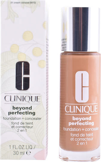 Clinique Beyond Perfecting Foundation + Concealer 21 Cream Caramel 30ml - Image 1