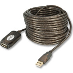 Lindy USB 2.0 Cable USB-A male - USB-A female Μαύρο 20m 42631