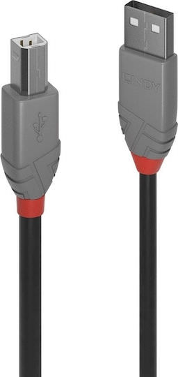 Lindy USB 2.0 Cable USB-B male - USB-A male 3m (36674) - Image 1