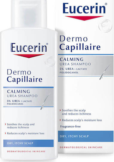 Eucerin Dermocapillaire Σαμπουάν Κατά της Ξηροδερμίας για Ευαίσθητο Τριχωτό για Ξηρά Μαλλιά Μαλλιά 250ml - Image 1