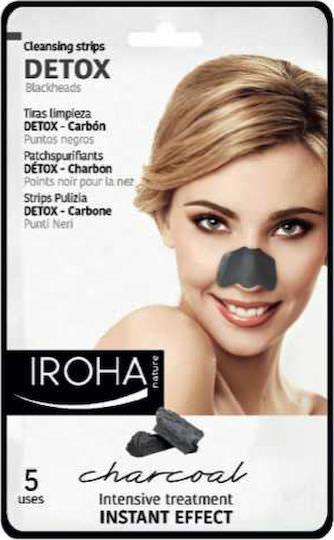 Iroha Nature Nose Strips Προσώπου για Καθαρισμό με Ενεργό Άνθρακα & Πράσινο Τσάι 5τμχ - Image 1