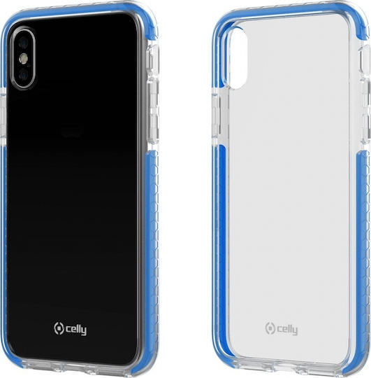 Celly Hexagon 2 Back Cover Σιλικόνης Μπλε (iPhone X / Xs) - Image 1