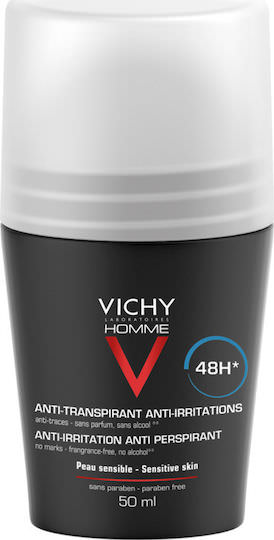 Vichy Homme Anti-Irritation Αποσμητικό 48h σε Roll-On 50ml - Image 1