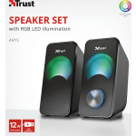 Trust Arys RGB Compact 2.0 Speaker Set Ηχεία Υπολογιστή 2.0 με RGB Φωτισμό και Ισχύ 12W σε Μαύρο Χρώμα - Image 3