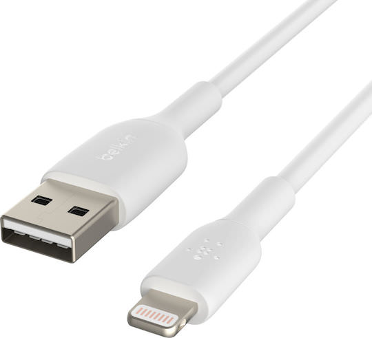 Belkin Regular USB to Lightning Cable Λευκό 2m (CAA001bt2MWH) - Image 1