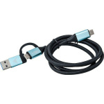 i-tec Braided USB-C to US B-C and USB A Cable Μαύρο 1m (C31USBCACBL)