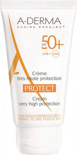 A-Derma Cream Protect Χωρίς Άρωμα Αντηλιακή Κρέμα Προσώπου SPF50 40ml - Image 1
