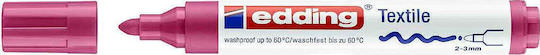 Edding Textile Marker 4500 Μαρκαδόρος Κόκκινος Ανεξίτηλος για Ύφασμα Στρογγυλή Μύτη Φούξια - Image 1