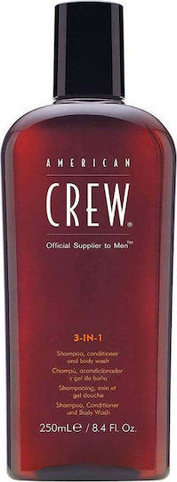 American Crew 3 in 1 Αφρόλουτρο σε Gel για Σώμα & Μαλλιά 250ml - Image 1