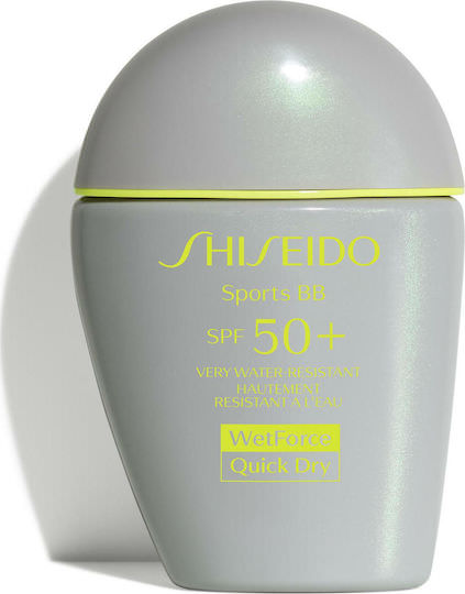 Shiseido Sports BB Quick Dry Αδιάβροχη Αντηλιακή Κρέμα Προσώπου SPF50 με Χρώμα Very Dark 30ml - Image 1
