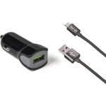 Celly Turbo Φορτιστής Αυτοκινήτου 2.4A με μία Θύρα: 1xUSB μαζί με Καλώδιο Micro-USB Μαύρο Χρώμα - Image 3