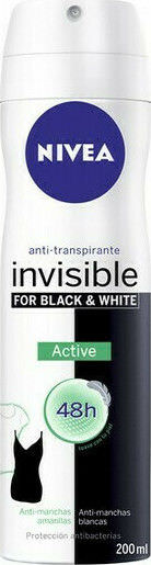 Nivea Invisible For Black & White Active Αποσμητικό 48h σε Spray 200ml - Image 1