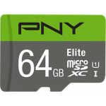 PNY Elite microSDXC 64GB Class 10 U1 UHS-I με αντάπτορα - Image 2