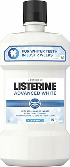 Listerine Advanced White Clean Mint Στοματικό Διάλυμα για Λεύκανση 500ml - Image 1