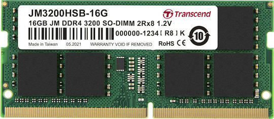 Transcend DDR4 με Module 1x16GB και Ταχύτητα 3200 για Laptop - Image 1