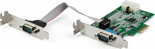 StarTech Κάρτα PCIe σε 2 θύρες RS232 DB9 Serial - Image 1