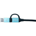 i-tec Braided USB-C to US B-C and USB A Cable Μαύρο 1m (C31USBCACBL) - Image 2
