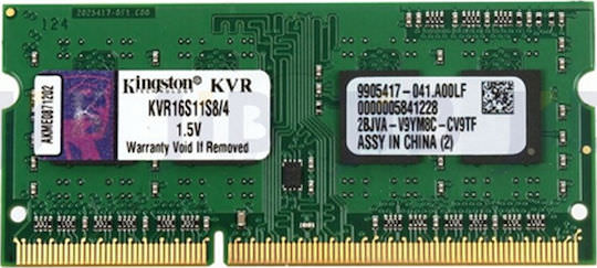 Kingston DDR3 με Module 1x4GB και Ταχύτητα 1600 για Laptop - Image 1