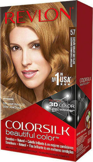 Revlon Colorsilk Βαφή Μαλλιών 57 Lightest Golden Brown 130ml - Image 1