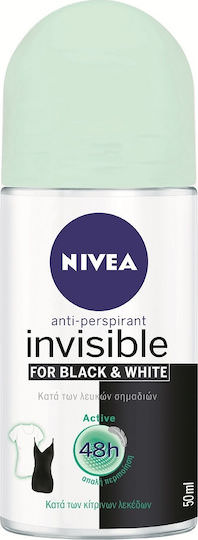 Nivea Invisible For Black & White Active Αποσμητικό 48h σε Roll-On 50ml - Image 1