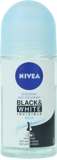 Nivea Black & White Invisible Pure Anti-perspirant Αποσμητικό 48h σε Roll-On 50ml - Image 1