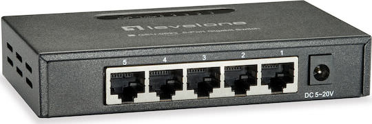 Level One GEU-0523 Unmanaged L2 Switch με 5 Θύρες Gigabit (1Gbps) Ethernet - Image 1