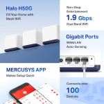 Mercusys H50G v1 WiFi Mesh Network Access Point Wi‑Fi 5 Dual Band (2.4 & 5GHz) σε Τριπλό Kit - Image 3