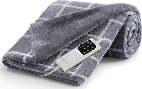 Imetec Adapto Velvet Squares Μονή Ηλεκτρική Κουβέρτα Πλενόμενη με Χρονοδιακόπτη Γκρι 150W 95x150εκ. - Image 1