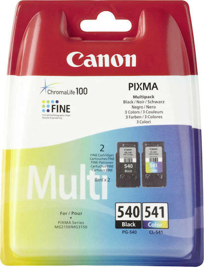 Canon PG-540/CL-541 Γνήσιο Πακέτο 2 Μελανιών Εκτυπωτή InkJet Πολλαπλό (Color) / Μαύρο (5225B006) - Image 1