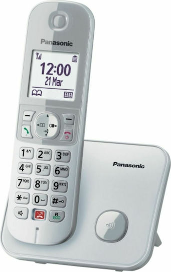 Panasonic KX-TG6851 Ασύρματο Τηλέφωνο Ασημί - Image 1