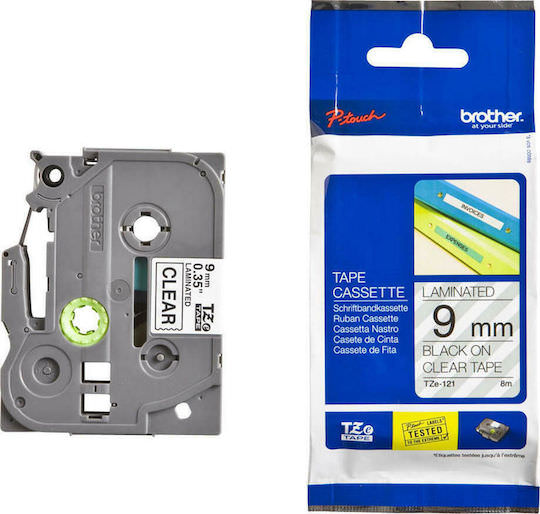 Brother Ταινία Ετικετογράφου 8m x 9mm σε Διάφανο Χρώμα - Image 1