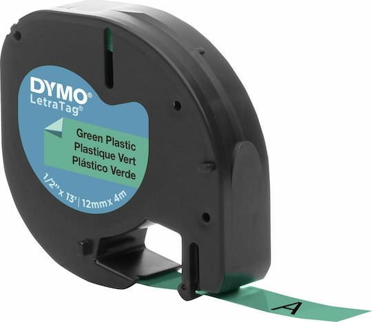 Dymo 91204 Ταινία Ετικετογράφου 4m x 12mm σε Πράσινο Χρώμα - Image 1