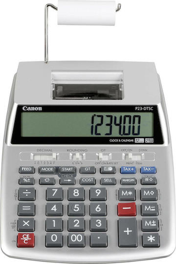 Canon P23-DTSC II Αριθμομηχανή Χαρτοταινίας 12 Ψηφίων σε Ασημί Χρώμα - Image 1
