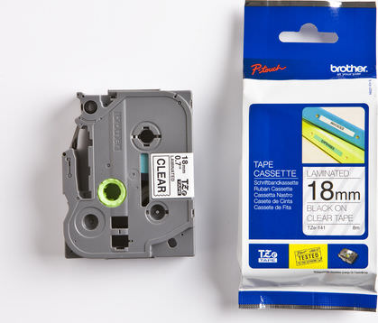 Brother Ταινία Ετικετογράφου 8m x 18mm σε Διάφανο Χρώμα - Image 1