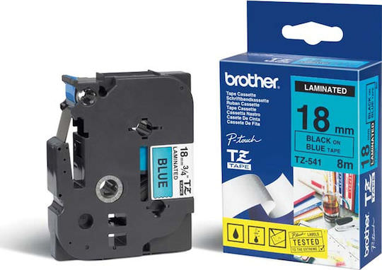 Brother Ταινία Ετικετογράφου 8m x 18mm σε Μπλε Χρώμα - Image 1